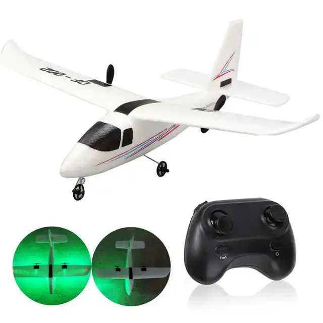 Avion Radiocommandé 2.4 GHz Avec Lumière LED - Pour Débutants, En Mousse EPP, Charge USB, Portée 150m - 2