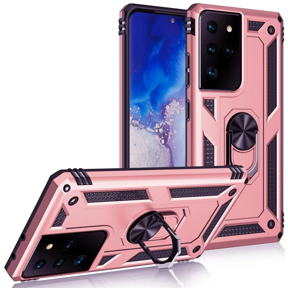Custodia Ad Anello Antiurto Per Samsung Galaxy S21 Ultra S21 + S21 Plus 5G Custodia Per Armatura Per Cavalletto Per Samsung S21 Plus S21Ultra Funda