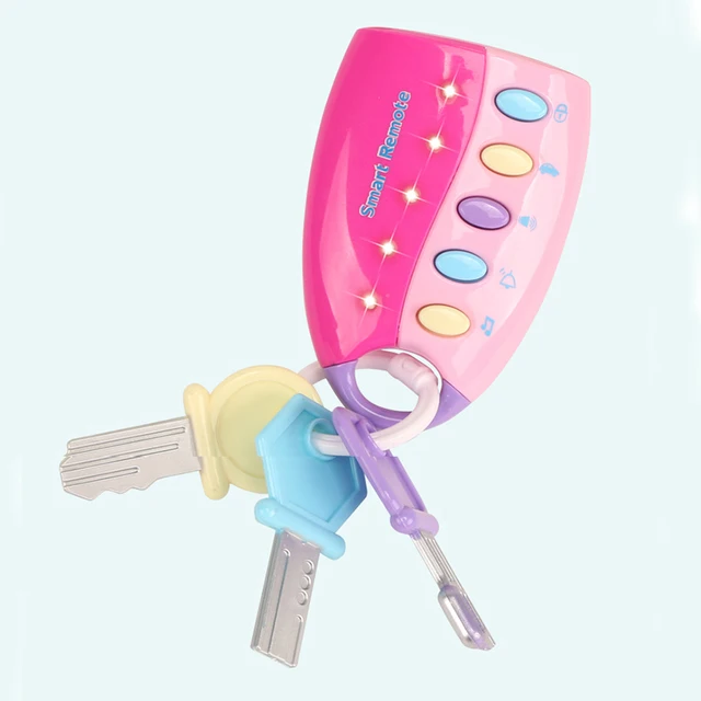 Baby Toy Musical Car Key Toy Vocal Smart Remote Voices Children Pretend Play Flash Educational Toys For Kids Boy Girls 4