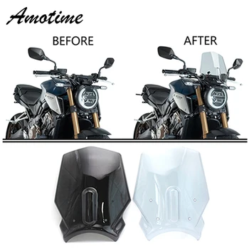 

Motorcycle Sports Windshield WindScreen Visor Viser Fits For Honda CB650R NEO SPORTS CAFE 19'- 2019 Double Bubble
