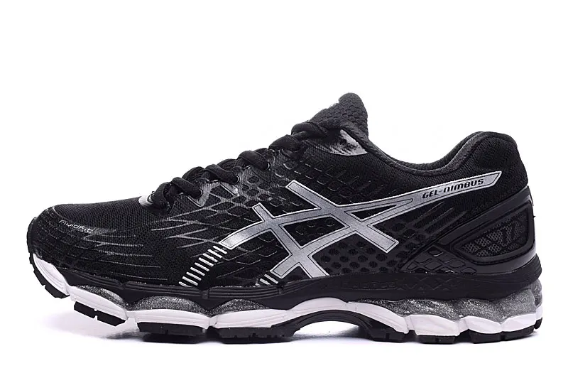 ASICS GEL-KAYANO 17,, Новое поступление, устойчивая обувь для бега, ASICS, спортивная обувь, кроссовки, уличная спортивная обувь, GQ - Цвет: Black silver