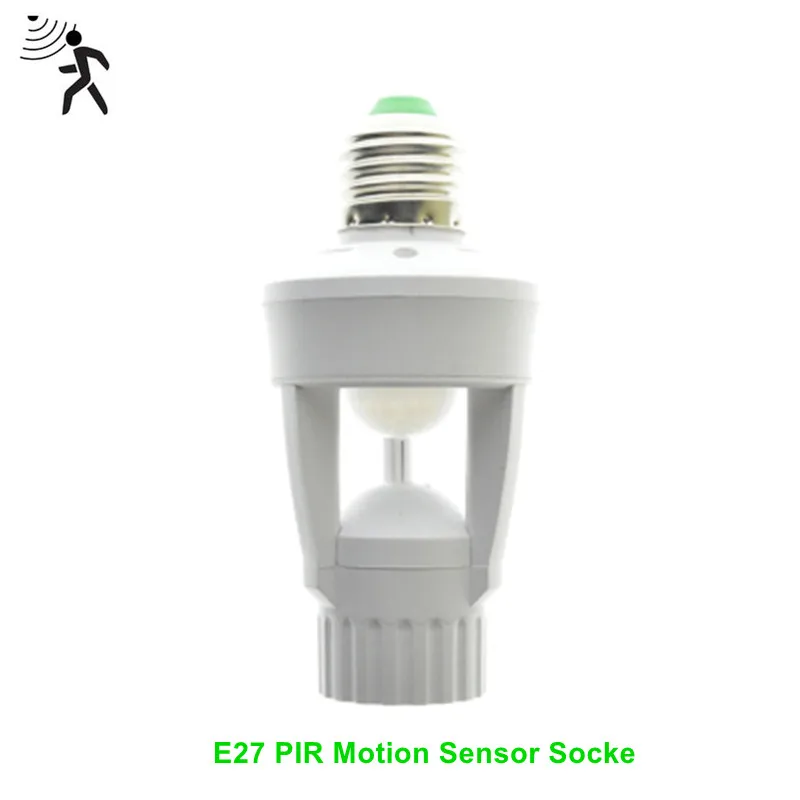 110V-240V Smart PIR Induction Infrared Motion Sensor E27 LED lamp Base Holder With light Control Switch Bulb Socket Adapter |