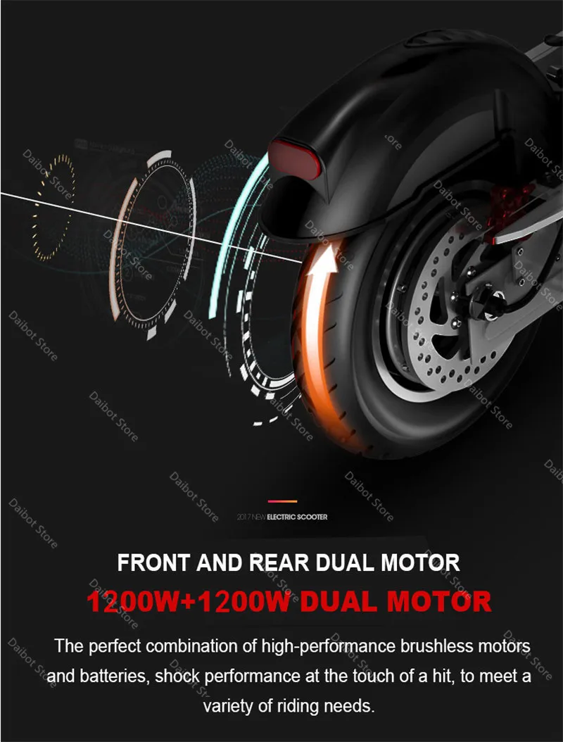 Powerful Electric Scooter 2400W 60V Two Wheel Electric Scooters Dual Drive High Speed 70KMH Foldable Kick Scooter Adult (1)