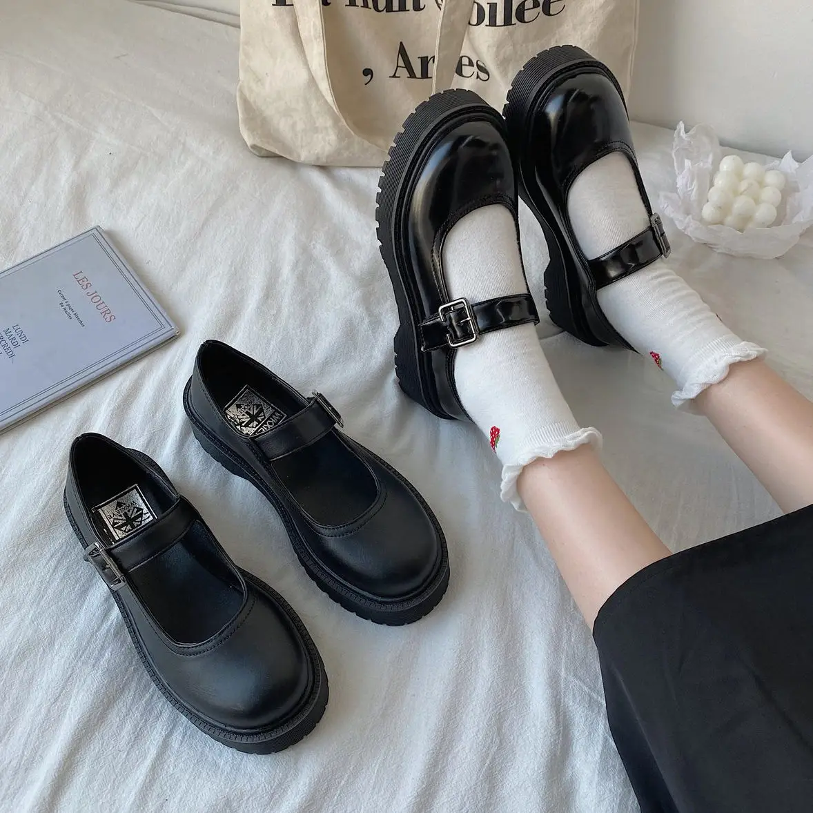 School Student Shoes University New Girls' Sweet Lolita Shoes JK Uniform Shoes Mary Jane Shoes Low Heel Women's Lolita Sneakers 2