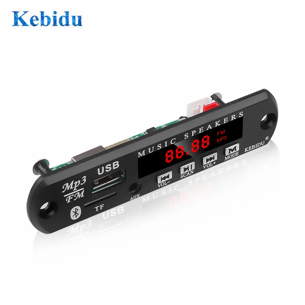 Kebidu DC 12 В в 5 MP3 WMA декодер плата беспроводной Bluetooth аудио модуль USB FM TF радио для