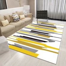 Геометрические полосы печатные фланелевые ковры для гостиной Противоскользящие коврики для спальни ковры европейский стиль диван ковер напольный коврик