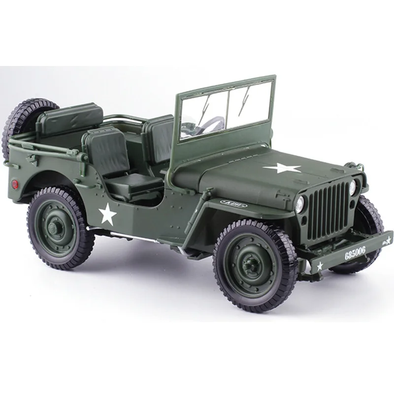 1:18 Модель джипы старая мировая война II Willys транспортные средства сплав модель автомобиля для детей игрушки подарки