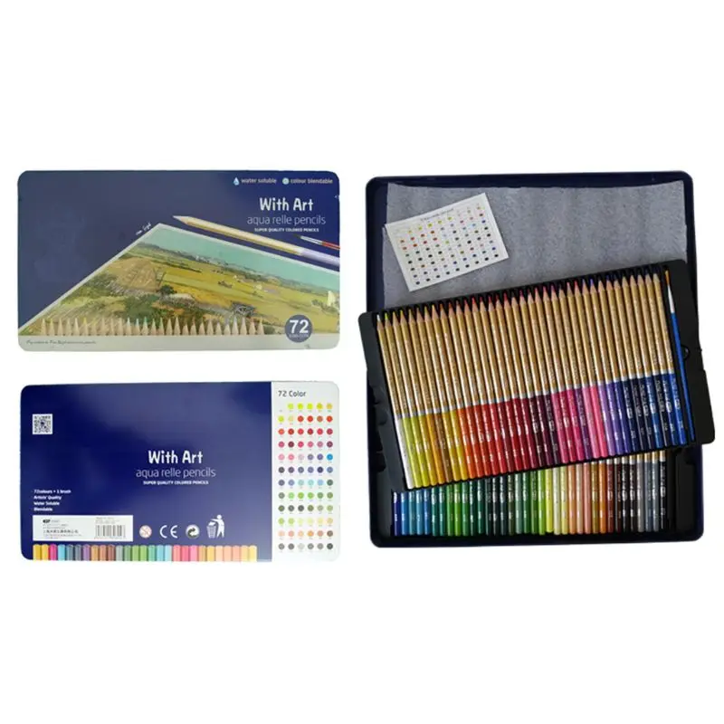 

Water Soluble Color Lead Paint Brush Pencil Hand-painted Watercolor Drawing Kit