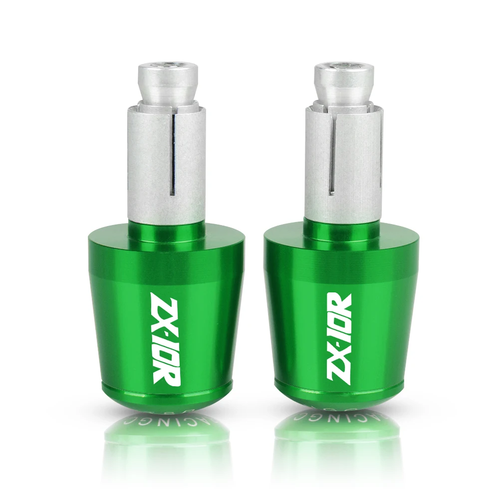 Green-Green Motorcycle Handlebar Grips Slider Cap Plug Aluminum Bar End For Kawasaki ZX10R 2006 2007 2008 2009 2010 2011 2012 2013 - Цвет: Green-Green
