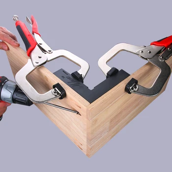 

2Pcs 90 Degree Aluminum Alloy Right Angle Clamp L-square Holder Ruler Clamping Square Woodworking Fixture Corner Clamping Tool