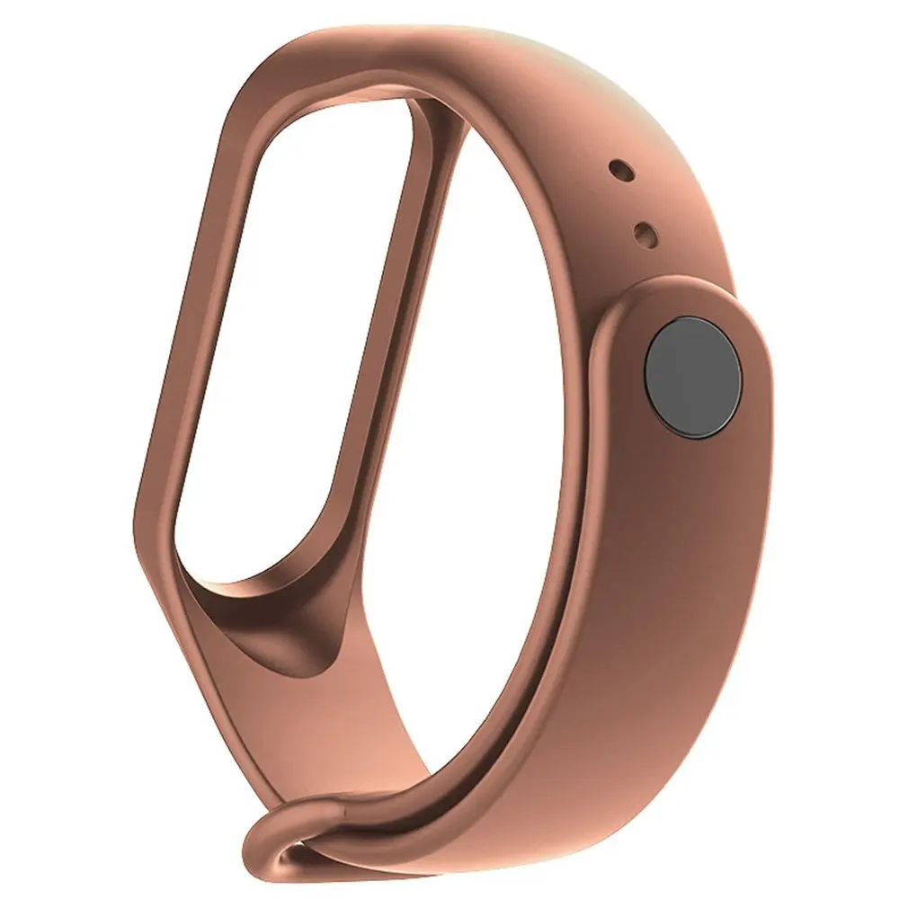 brown Красочные mi band 4 аксессуары pulseira mi band 4 ремешок сменный силиконовый ремешок для xiaomi mi4 умный Браслет - Цвет: brown
