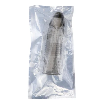 Penis Extender Sleeve Reusable Condom TPE Dick Cock Sleeve Erotic Goods Extendable Adult Sex Toys for Men Adult Intimate Good 6