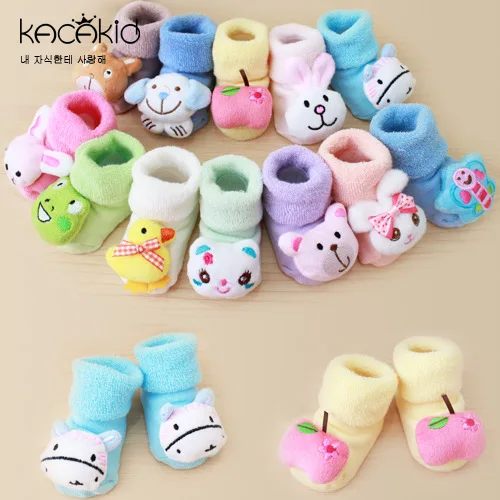Kacakid Autumn And Winter Children's Socks Newborns Three-dimensional Socks Looped Pile Doll Socks Babies' Socks Ankle Sock Cart
