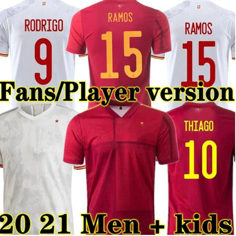 Ventilador y versión jugador de fútbol t camisa 20 21 España hombre XANI de alta calidad kits de camisetas de los niños un INIESTA traje