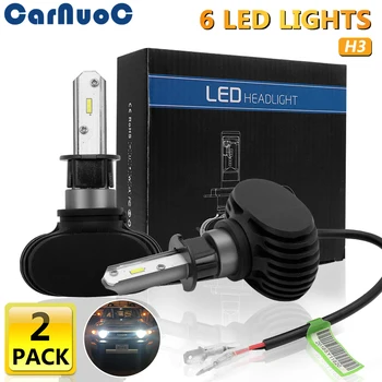 

2pcs H3 Car Light Bulb 50W LED Car Light Headlight Blub 8000lm Fog Light 6000K White Driving Running Lamp