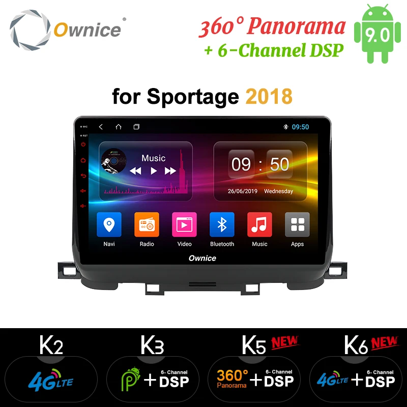 Ownice Android 9 0 автомобильное радио DVD GPS Navi головное устройство для Kia Sportage 2018 k3 k5 k6 WIFI 4G