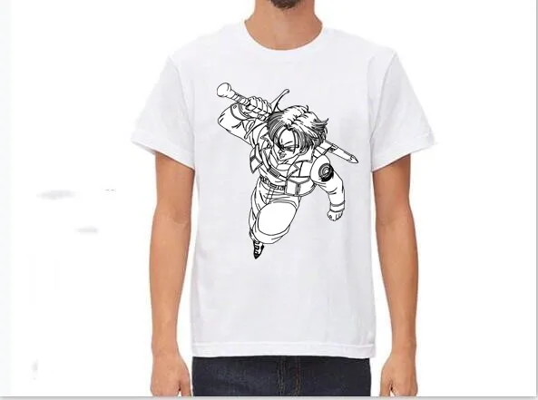 Аниме Драконий жемчуг Харадзюку, трендовая Футболка с принтом, мужские топы, хип-хоп Повседневная мультяшная футболка, мужская рубашка, удобная хлопковая футболка