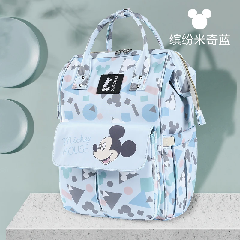 Disney Baby Diaper Bags Multifunctional Large Capacity Stroller Insulation Mother Storage Backpack Mom | Мать и ребенок