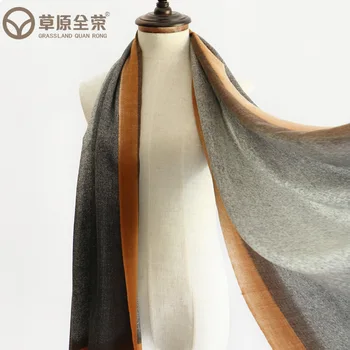 

Autumn and winter 2019 European and American style plain spray Dyed Wool Women's scarf color contrast warm windproof Cape