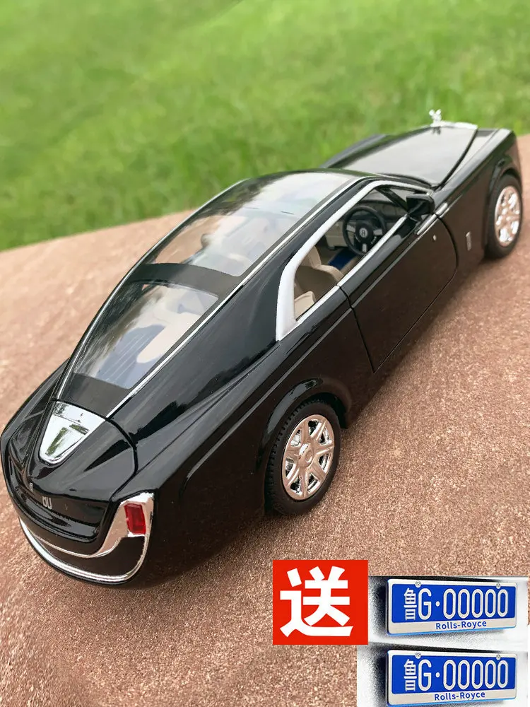 1:24 Rolls Royce Phantom металлические игрушечные колеса, имитационный звуковой светильник, вытяжной задний светильник, коллекция детских подарков, литая под давлением модель автомобиля