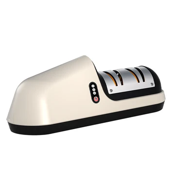 

Easy Use Household Safe Chefs Grinder Kitchen Sharpener Electric Tool Handheld Professional 3 Stage USB Rechargeable Portable