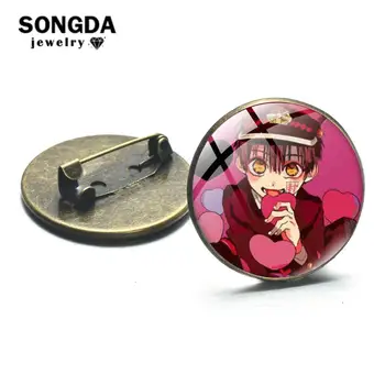 

SONGDA Cute Anime Toilet-bound Hanako-Kun Brooch Pins Yugi Amane Nene Yashiro Figures Zinc Alloy Glass Cabochon Pins Bag Badges