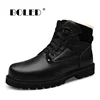 Plus Size Men Boots Shoes Genuine Leather Warm Warm Fur&Plush Snow Boots Outdoor Men Ankle Boots Winter Shoes ► Photo 1/6