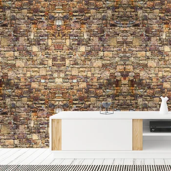 

European and American Style Old Brick Wall Seamless Wallpaper Living Room Bedroom Wallpaper Background Transformation Wall Paper