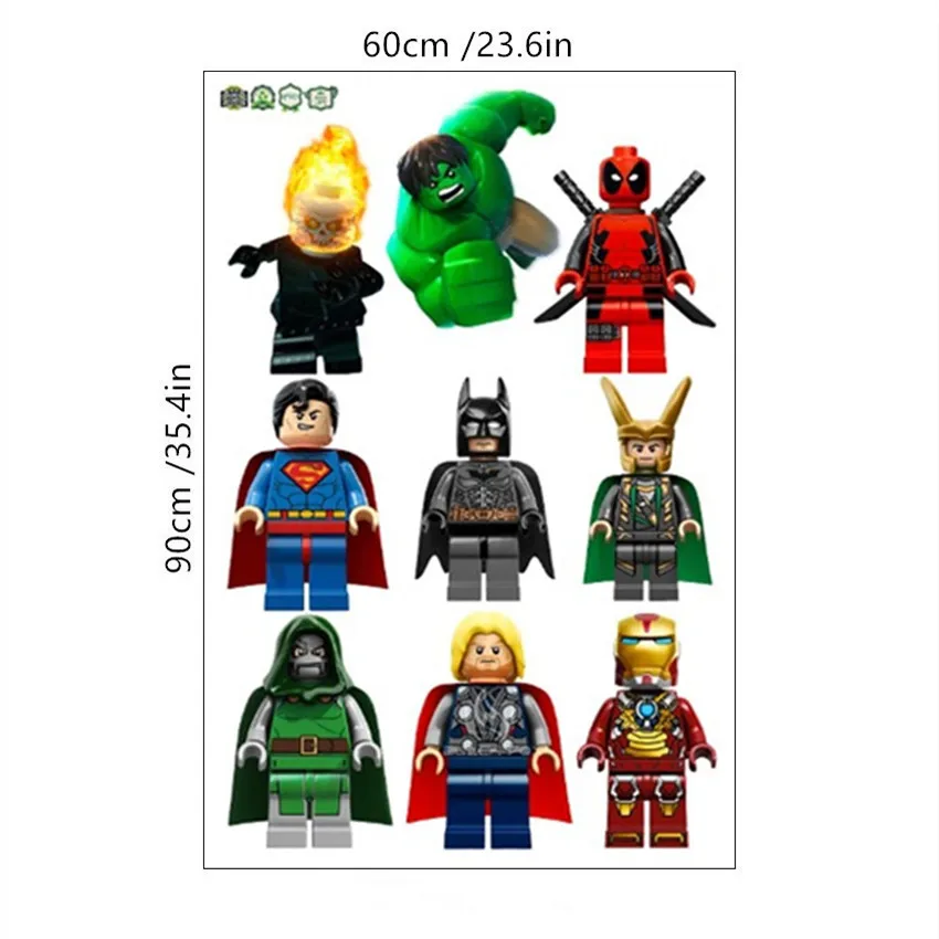 D244 the Avengers Железный человек сломанный 3d стены введите детская комната виниловые наклейки Супер Герой Мстители фильм Фреска украшение дома marvel плакат 60*90 см - Цвет: D244 the Avengers