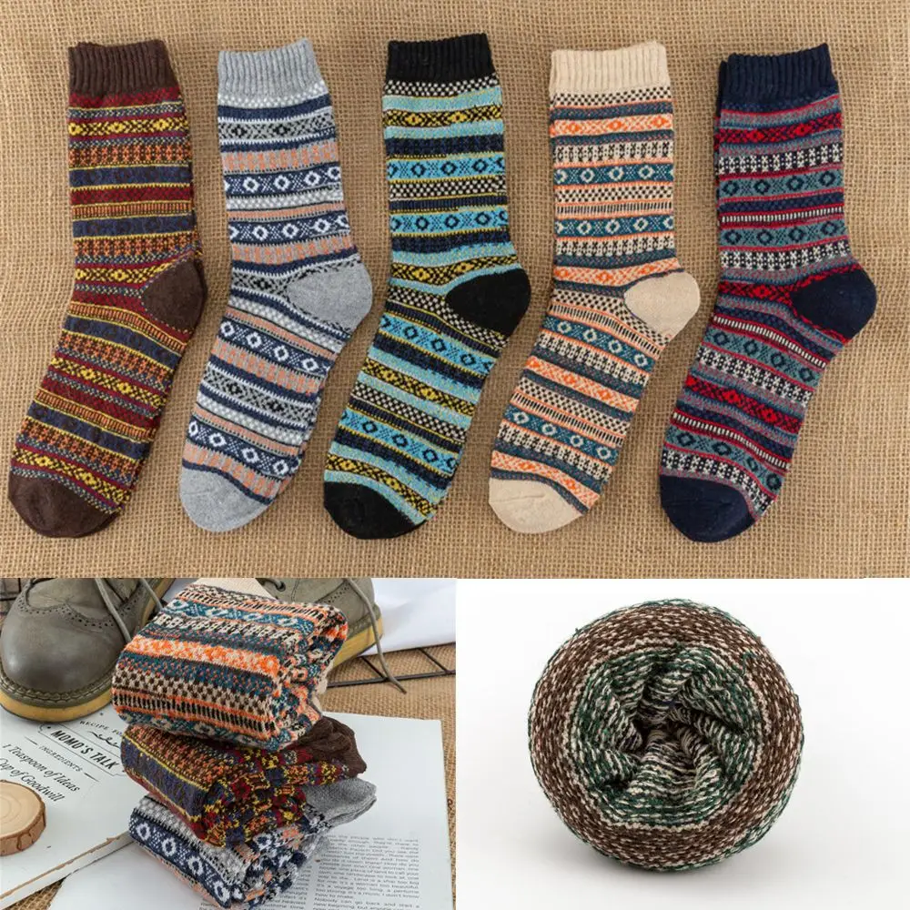 Chaussettes D'hiver Pour Femmes Chaudes Et épaisses En Tricot En Laine