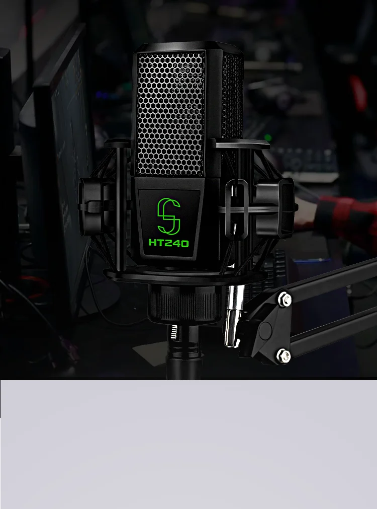 YUEPU HT240 профессиональный конденсаторный микрофон для записи для ноутбука MAC или Windows Cardioid Studio Запись для Youtobe