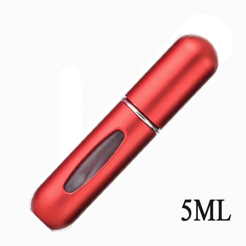 5 мл/8 мл портативные мини многоразовые флаконы для духов с распылителем алюминиевая бутылка с пульверизатором для путешествий контейнер флакон для духов - Цвет: Red 5ML