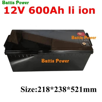 

Waterproof 12V 600AH lithium ion battery 100A BMS li ion batetry for EPS UPS RV Solar energy storage golf cart + 20A Charger