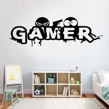 

Wall Decal Gamer Eat Sleep Game Controller Video Game Vinyl Wall Sticker Wallpaper Boys Bedroom Home Decor Interior Creative S4