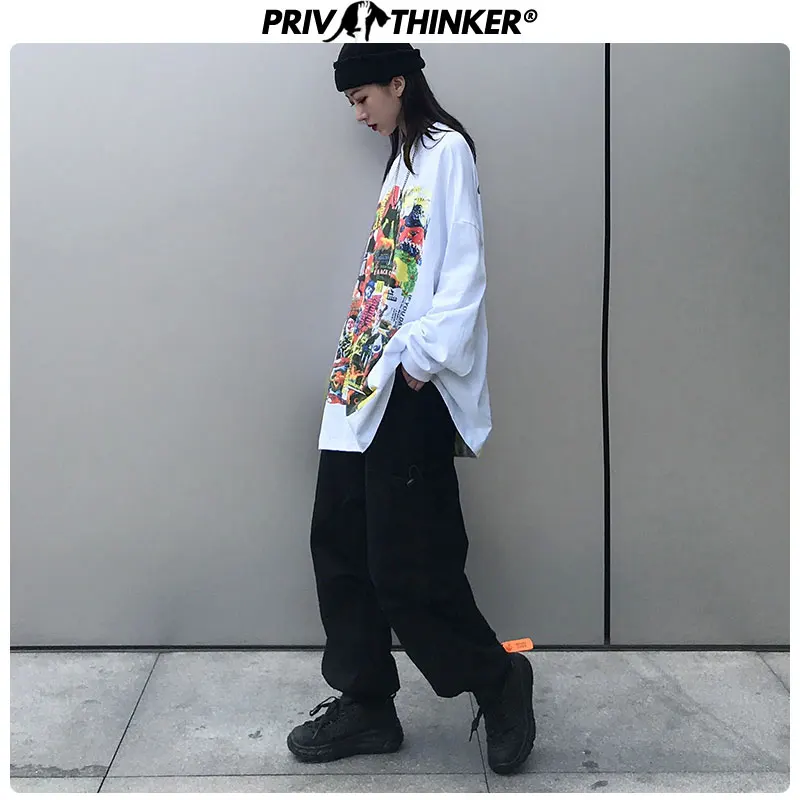Privathinker 2020 модная уличная одежда дамские свитшоты с принтом Женская свободная