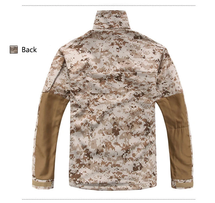 Открытый Военная Тактическая полиэфирная водонепроницаемая мягкая оболочка зарядка одежда стоячий воротник походная тренировочная куртка