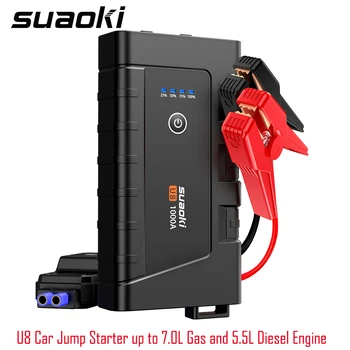 

SUAOKI U8 1000A Peak 12000mAh Portable Car Jump Starter up to 7.0L Gas and 5.5L Diesel Engine USB 3.0 Quick Charge