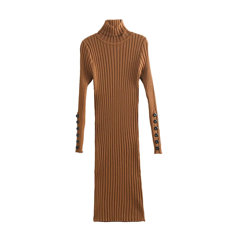 

2018 Autumn WOMEN'S Dress New Style Row Ornament Jersey Dress 1907