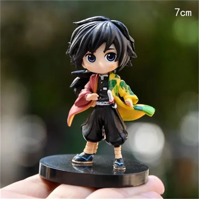 1/6pcs Anime Figure Demon Slayer Q Posket  Kimetsu No Yaiba Doll Tanjiro Nezuko Zenitsu Kawaii model PVC Toy desktop decoration 6
