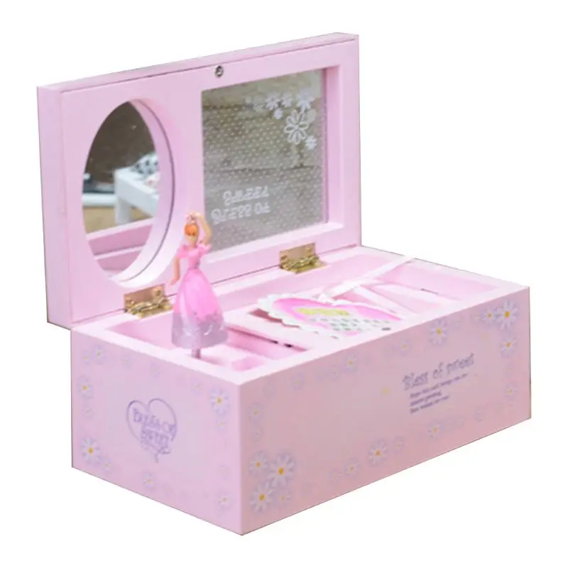 

Girls Music Box Dance Rotary Rectangle Jewelry Storage Box Xmas Birthday Present