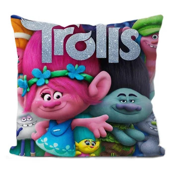 

Custom Pillowcase Cover Trolls Square Zipper Pillow Cover 20x20cm,35x35cm(one side)200621