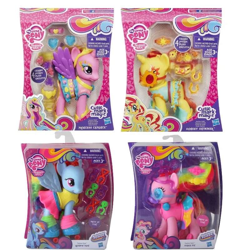 

Hasbro Genuine Anime Figures My Little Pony Cute Series Princess Dolls Rainbow Power Pony Friendship Magic Pony Girl Toys Gift