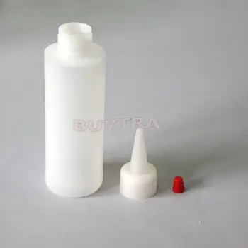 

Small 4 OZ Clear Round Squeeze Dispensing Bottle with Removable Red Cap Refillable Bottles for Glue Lab Laboratory Supply