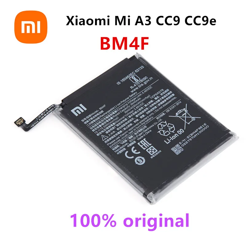 Оригинальный аккумулятор Xiao mi 100% BM4F 4030 мАч для Xiaomi Mi A3 CC9 CC9e 9 Lite