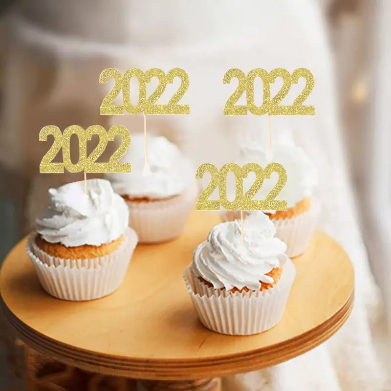 Christmas 2022 Bolo 12Pcs 2022 Cake Topper New Year 2022 Decorations New Year Eve Party Glitter  Cupcake Toppers Christmas Cake Decoration Supplies|Cake Decorating  Supplies| - Aliexpress