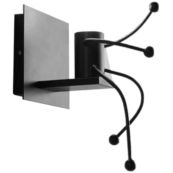 

Retro Creative Cartoon Villain Wall Lamp Swing Villain Bedroom Art Deco Bedside Lamp Holder (No Bulb)