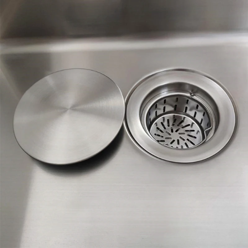 Kitchen Sink Drain Stopper Flat Decor Cover 304 Stainless Steel Fit Outer Diameter 114 or 110 mm 1 Year Warranty | Обустройство дома