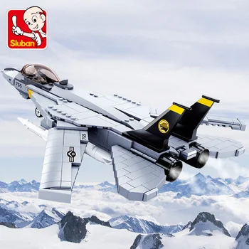 

404Pcs Military F-14 Tomcat Fighter Model Bricks Aircraft Plane War Creator Building Blocks Sets Educational Toys for Children