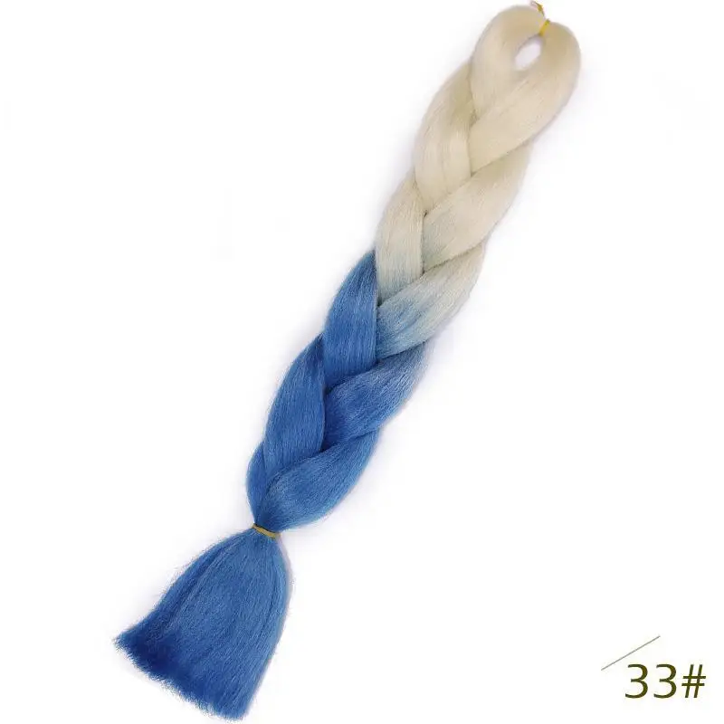 24 дюймовые огромные косички вязанные косички для наращивания волос длинные Омбре синтетическая оплетка для наращивания волос АФРИКАНСКАЯ вязка - Цвет: #350