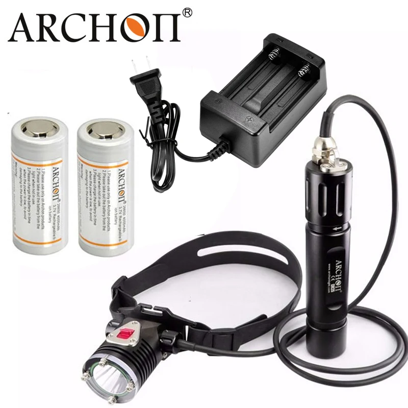 Archon DH25 WH31 налобный фонарь Cree XM L U2 канистра Подводное плавание с аквалангом